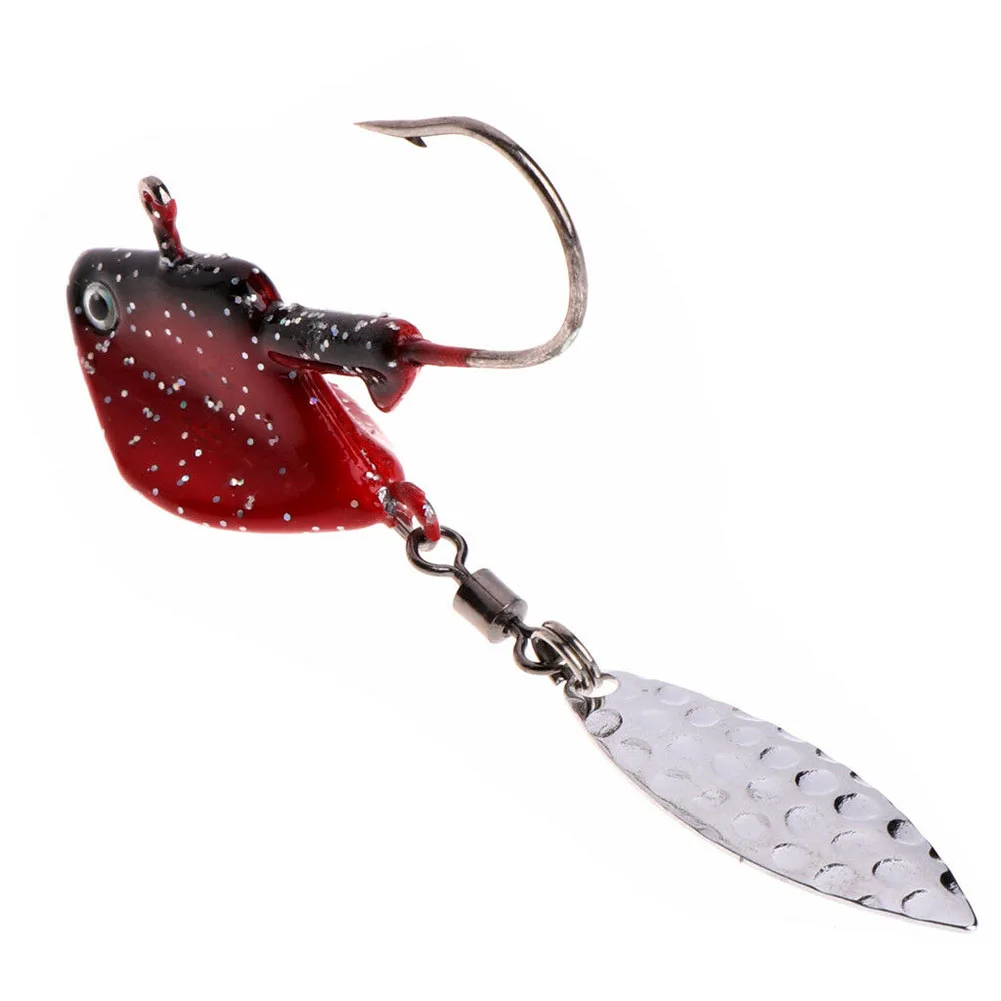 Reusable Carbon Steel Accessories Gift Replacement Rotating Sequins Tackle Lead Fishing Hook Fish Shape Outdoor Metal Spoon | Спорт и