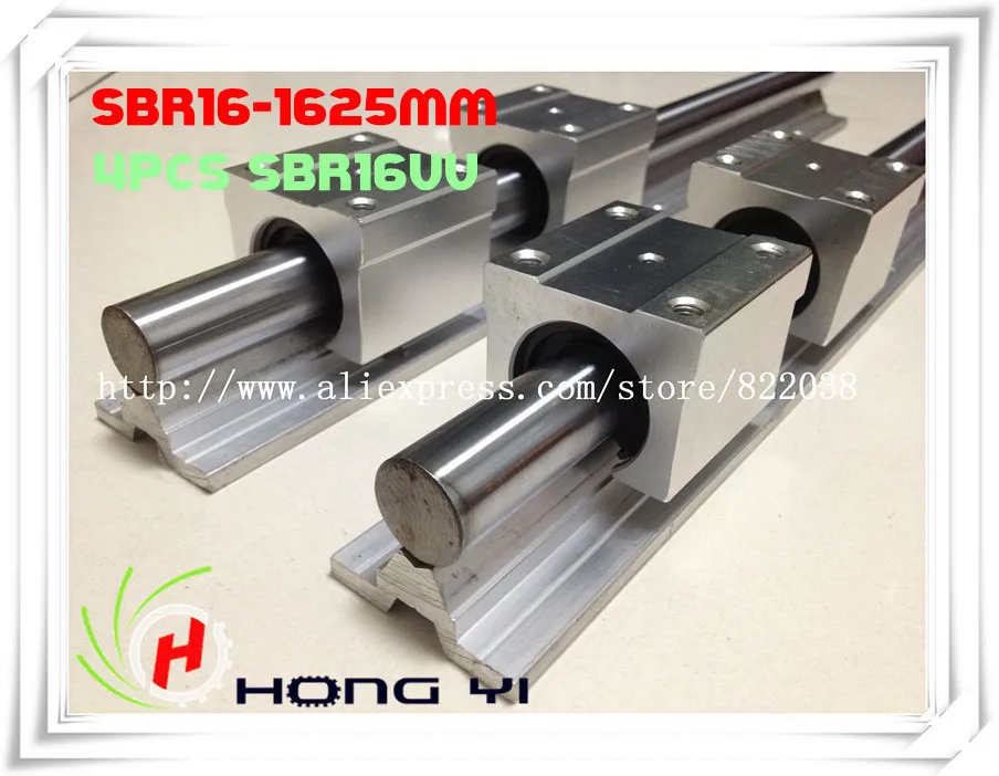 

2 pcs SBR16 L = 1625mm Linear Rails +4 pcs SBR16UU straight-line motion block for SFU1605 Ball screw (can be cut any length)