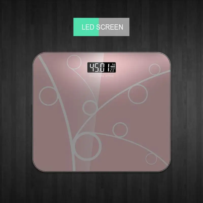 Digital LCD Screen Weight Scale Tempered Glass Scale Surface Temperature Display Weight arrange of 180kg