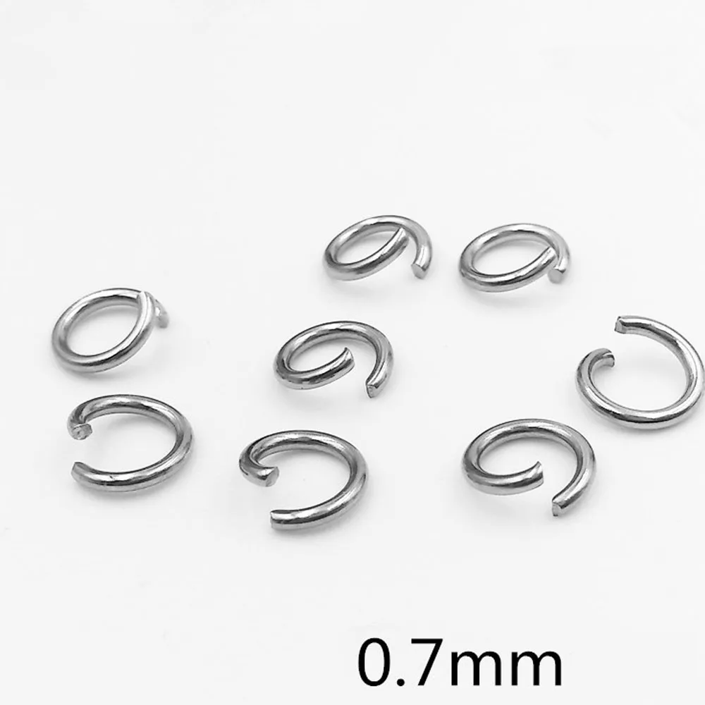 

100pcs/lot 304 Stainless Steel Gold Silver Tone Hypoallergenic Open Jump Ring Connector Fit DIY Jewelry Making Findings 21 Guage