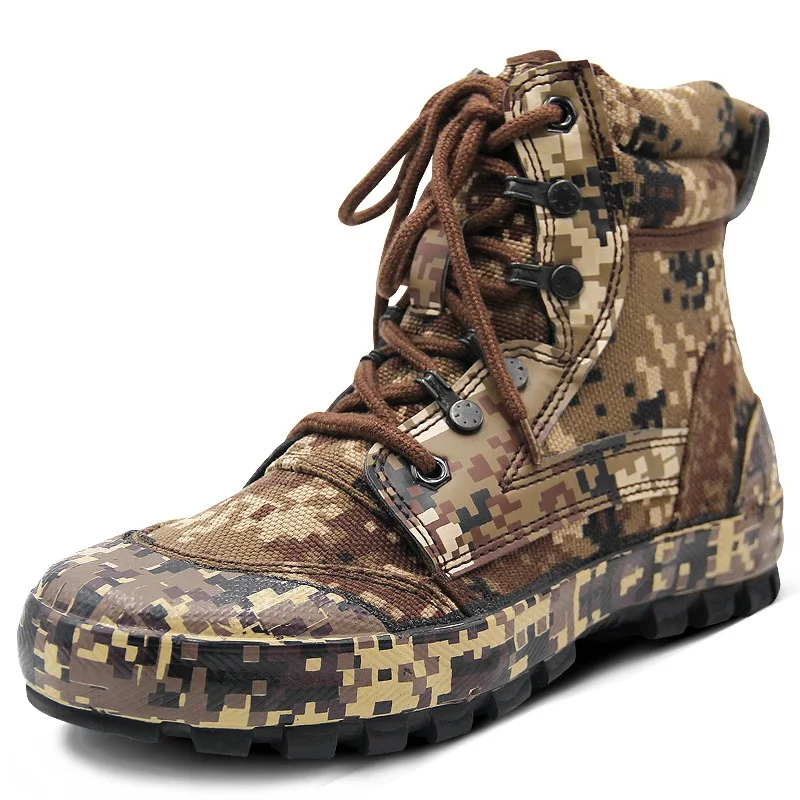 

Men Outdoor Camouflage Boots Training Shoes Combat Desert Tactical Boots Camouflage Shoes Hiking Camping Shoes Climbing Shoes