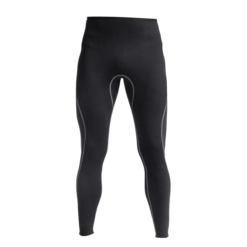 Men Black Wetsuit Pants Super Stretch Neoprene Snorkeling Swimming Diving Kayaking Scuba Surf Canoe Long Pants Trousers S/M/L/XL