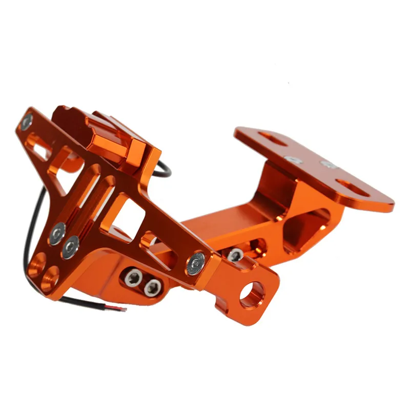 Motorcycle License Plate Bracket Holder For Honda CB 599 919 400 CB600 HORNET CBR 600 F2 F3 F4 F4i 900RR 250 VTR 250 MSX PCX125 - Цвет: Оранжевый