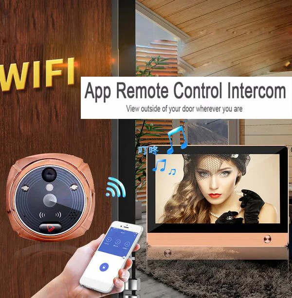 

7 Inch 2MP WIFI/GSM Intercom Video Door Phone Peephole Viewer