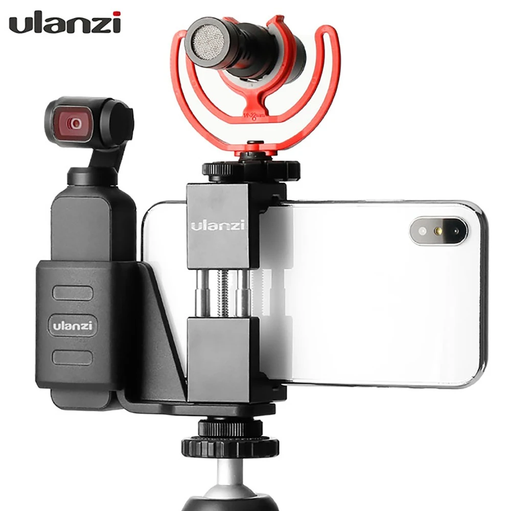 Soporte para teléfono móvil con DJI OSMO con micrófono para zapata fría accesorios cámara de bolsillo OSMO|Accesorios para estudio fotográfico| - AliExpress