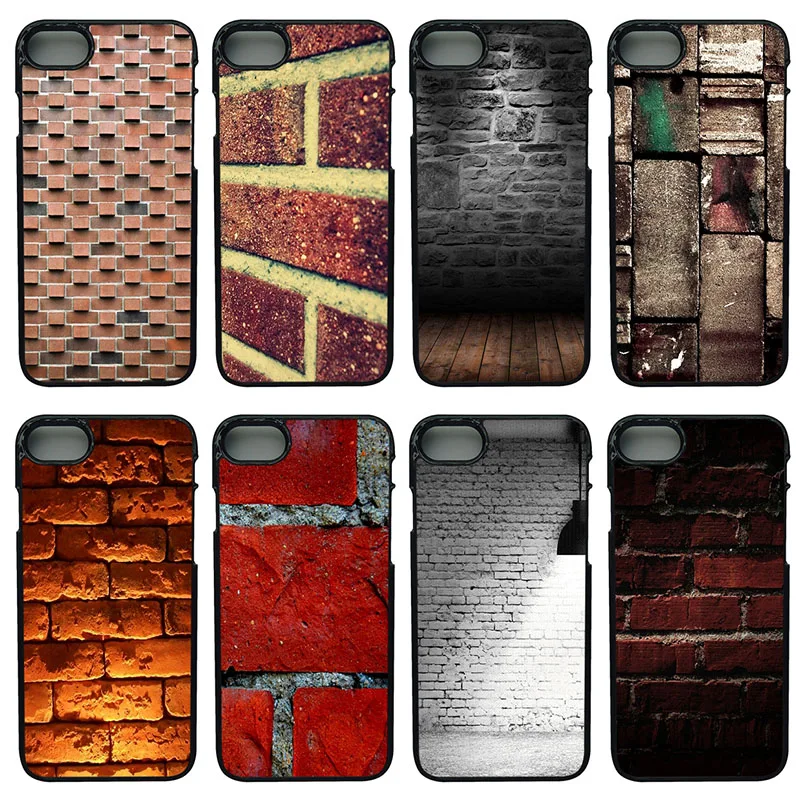 Cell Phone Cases Protect for iphone 8 7 6 6S PLUS X 5S 5C 5 SE 4 4S iPod Touch Shell Brick Pattern Hard PC Plasetic Cover |