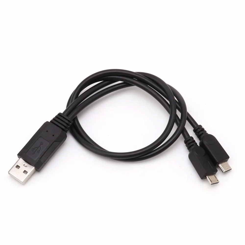 

Portable USB Male Universal Micro USB Dual Male Y Adapter Splitter Cable New Drop shipping-PC Friend