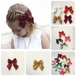 Милые девушки зажим для волос красочный заколки дети волосы бант Hairgrips Childern бантом шпильки Головные уборы Женские аксессуары для волос 9