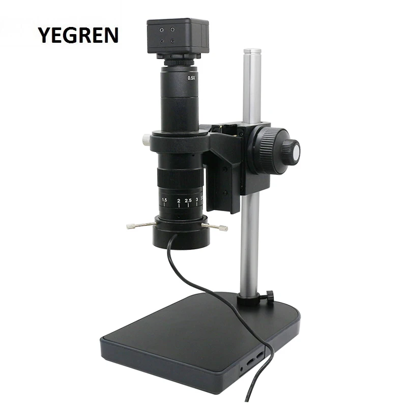 180X оптический зум с подсветкой видео микроскоп промышленный микроскоп 5.0MP USB камера с фокусом и 40 светодиодный светильник-кольцо источник