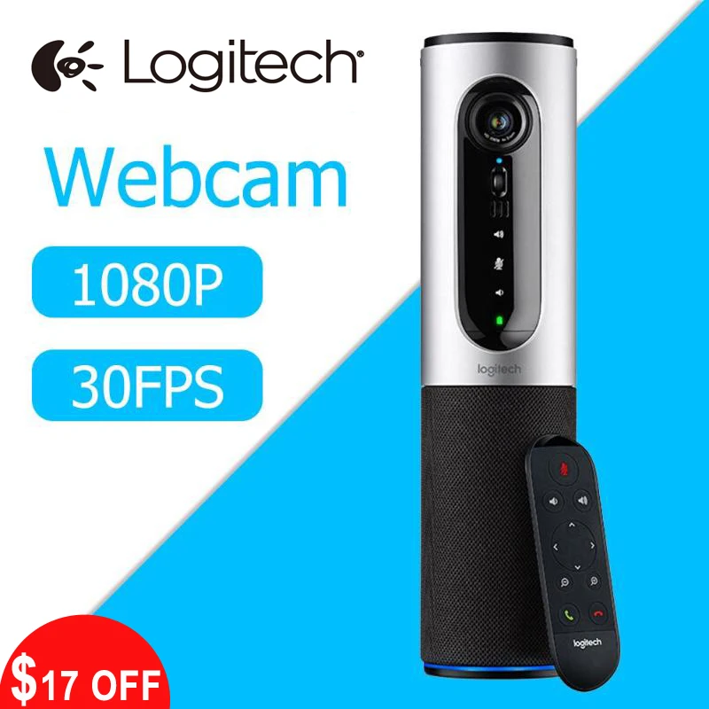 

Logitech CC2000e Video Speakerphone Conference Webcam Connect Device Full HD 1080P 30FPS USB Wired Webcams with Remote Control