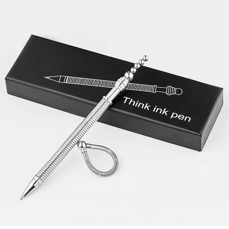 Creative Metal Foldable Think Ink Pen Magnetic Bendable Ballpoint