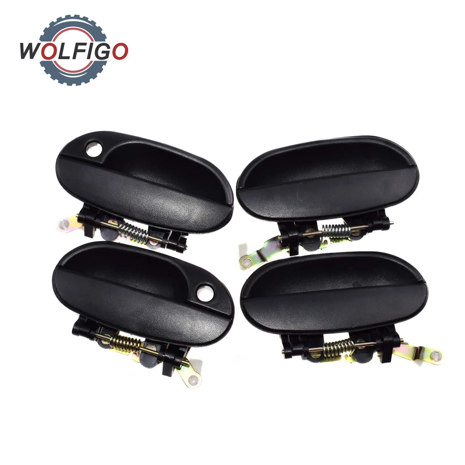 WOLFIGO 4 шт. Передняя Задняя Левая Правая черная наружная дверная ручка 8265022000CA