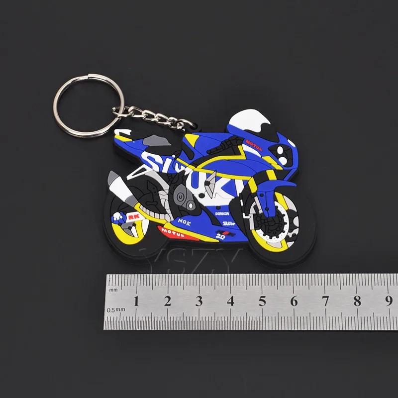Модный Резиновый брелок для ключей модели мотоцикла Yamaha Kawasaki Suzuki BMW Honda GSX R VR 46