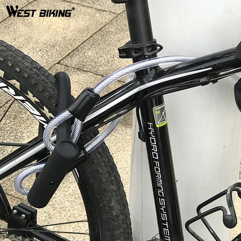 Heavy Duty Bicycle U Shape Cable Chain Lock Bike Mounting Bracket Anti-thief