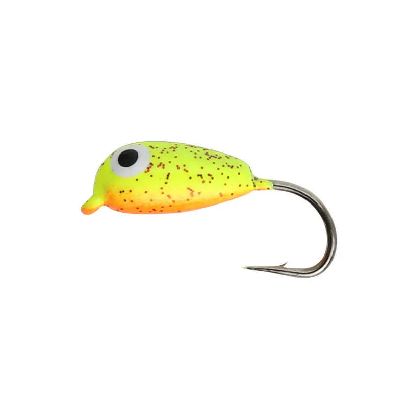 1 Piece Mini Ice Fishing Lures 3D Fish Eye Lead Head Fishing Bait with Barbed Single Hook Winter Fishing Lures Accessories (8)