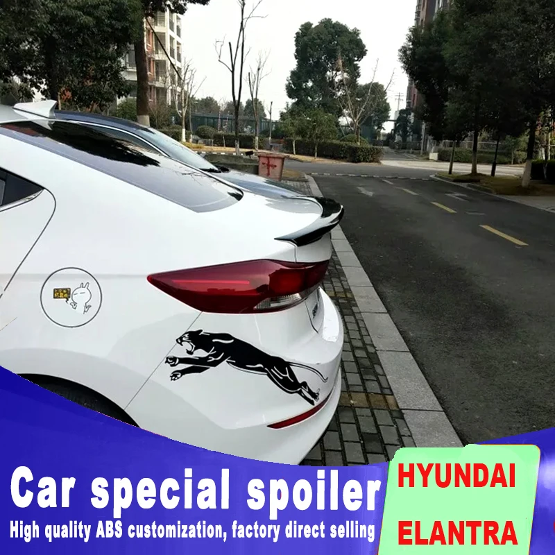 Дизайн, высокое качество, АБС-пластик, для,, режим для HYUNDAI ELANTRA, задний спойлер багажника, грунтовка