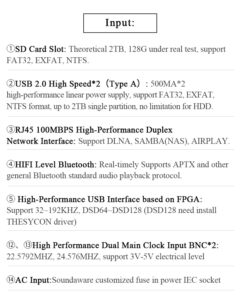 Soundaware D300REF справочный уровень следующего поколения PCM и DSD цифровой сетевой транспорт USB интерфейс фемто-часы Hifi плеера