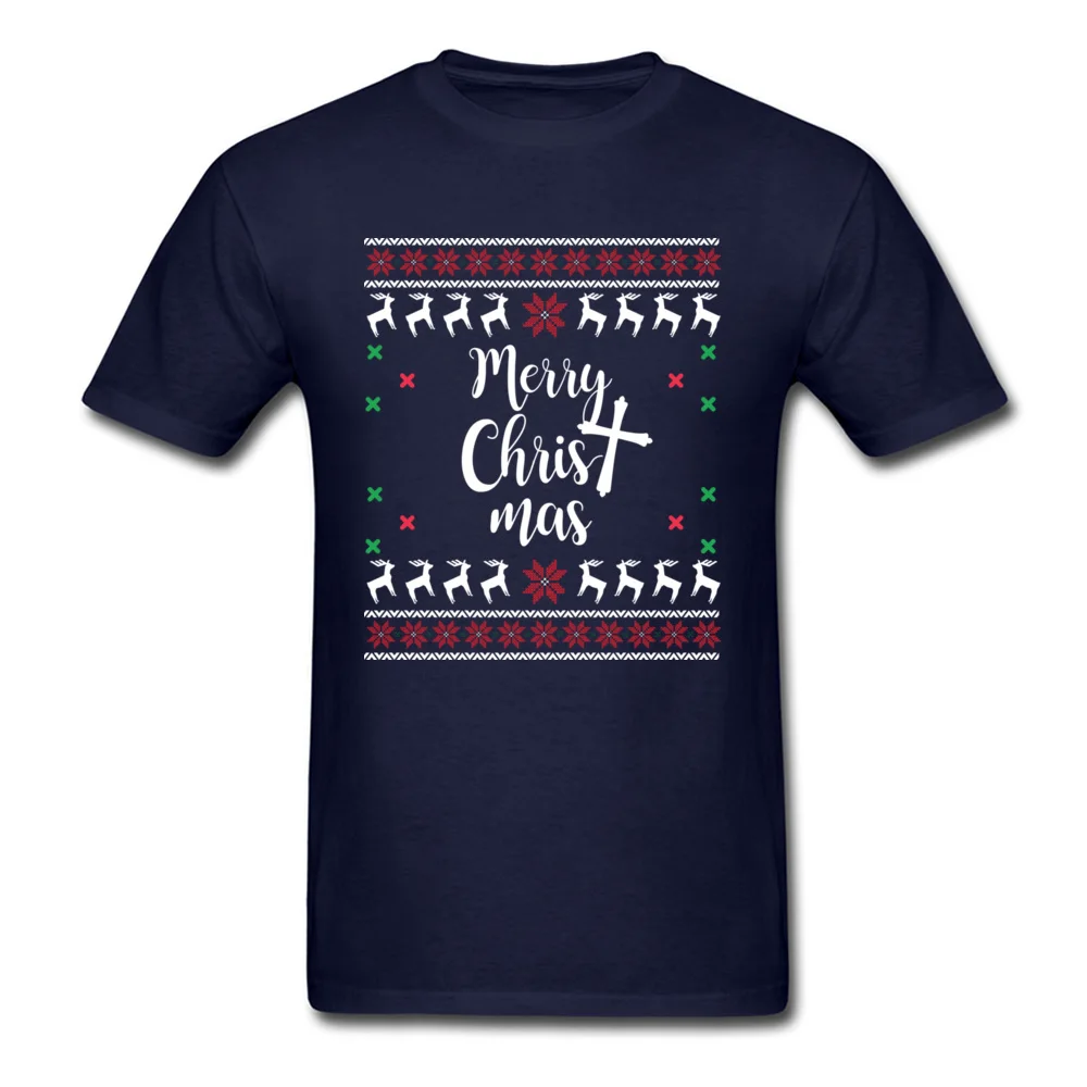 Merry Christ mas Shirt - Christian Christmas Holiday_navy