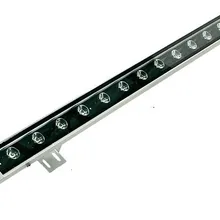 Открытый RGB 12 Вт Светодиодный светильник для мойки стен 1000 мм алюминий+ стеклянный мост проект светодиодное ландшафтное освещение
