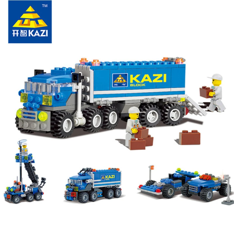 Transport Truck Building Bricks Blocks Take Off and Land Bricks Gift Toys for Children Technic