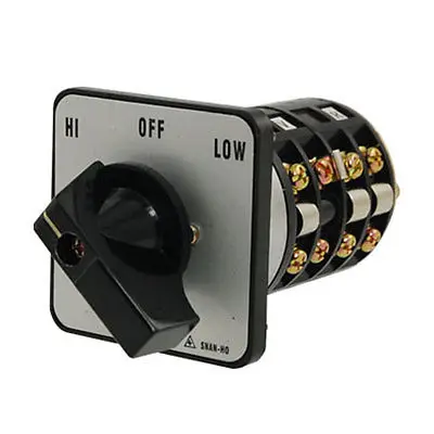 

HI-OFF-LOW Position Rotary Selector Change Over Switch