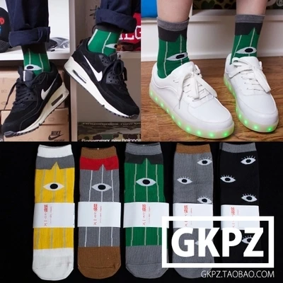 

Men's and Women Socks Kyototo Monster Series with Japanese Style and Vintage Cotton Socks Female Eyes Socks