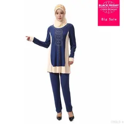 Модные исламские Бисероплетение хит цвет мусульманские хлопковые костюмы наборы Женский Дубай мода торговый центр отличное качество