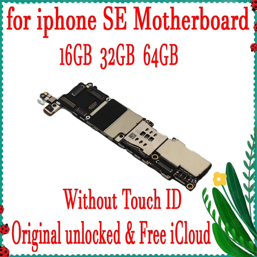 

Without Touch ID for iPhone 5SE Motherboard,Original unlocked for iphone SE Logic board with IOS System,16gb / 32gb/ 64gb