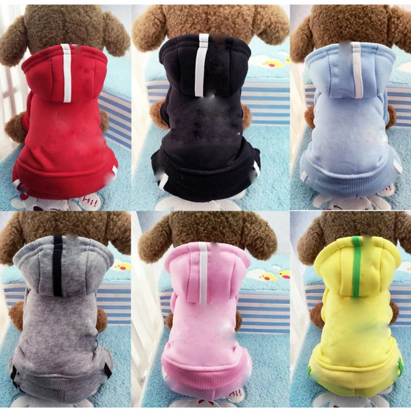 

Pet Dog Clothes Winter Warm Four-leg Hoodie Small Dogs Sweaters Cat Coats Puppy Clothing Outfit For Dogs Chihuahua Pug Jackets