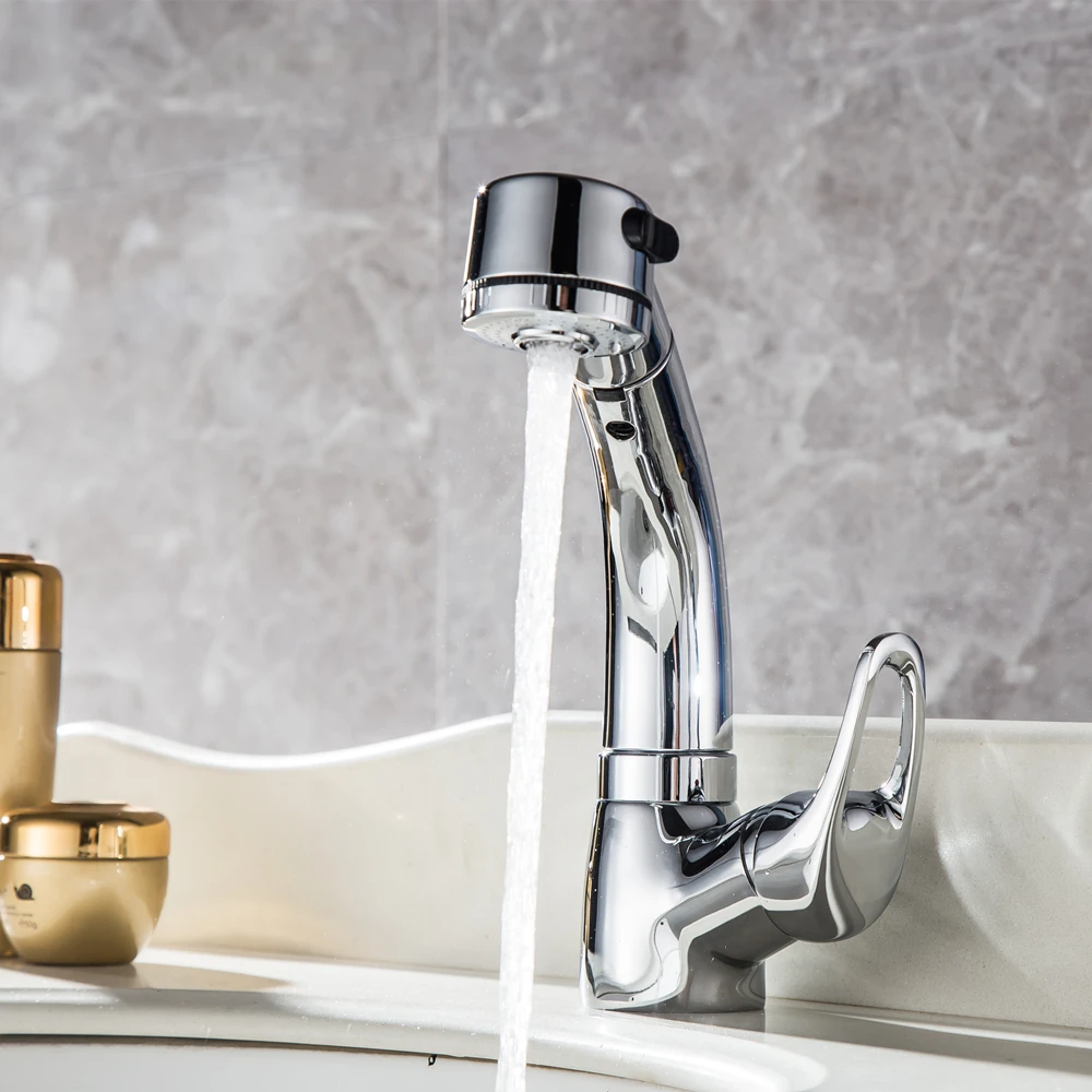 water mixer Basin sink faucet basin mixer tap brass taps bathroom chrome faucet pull out modern bathroom faucet tap14