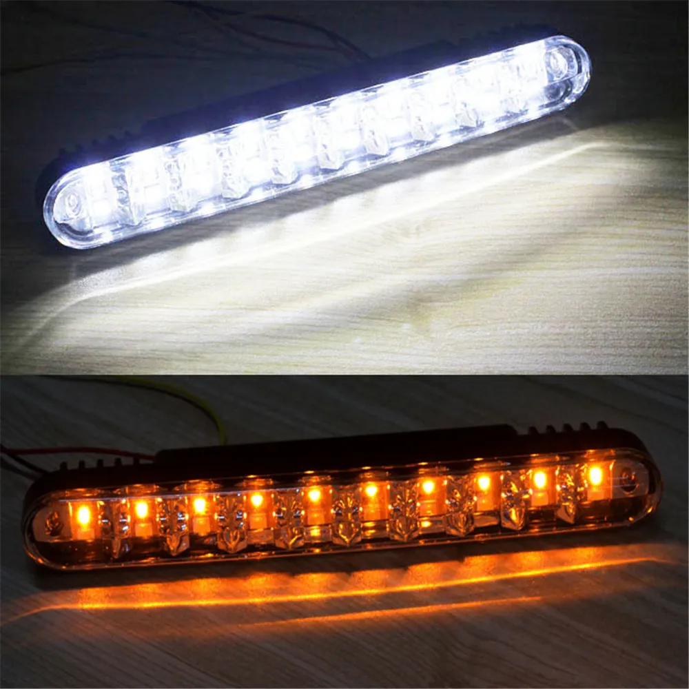 2x 30 LED Car Daytime Running Light DRL Daylight Lamp with Turn Lights (7)