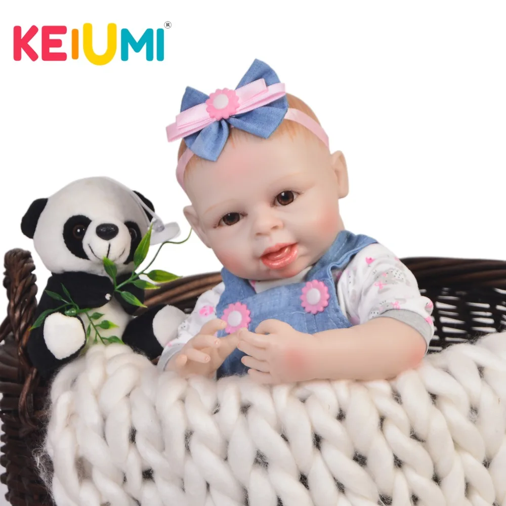 

KEIUMI 19'' Realistic Reborn Babies Doll Full Body Silicone Vinyl 45 cm Lifelike Reborn Dolls Toy For Kids Birthday XMAS Gift