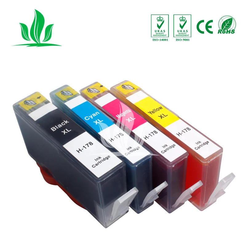 4PK совместимый чернильный картридж для HP 178XL HP178 Photosmart 7515 B109a B109n B110a Plus B209a B210a Deskjet