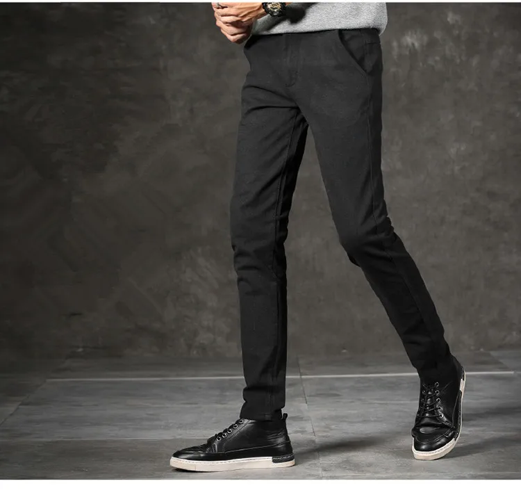 2018 г. Осенняя брендовая Бизнес Повседневное брюки Для мужчин Стиль высокое качество хлопка прямые длинные брюки плюс Размеры 28-36 Для мужчин