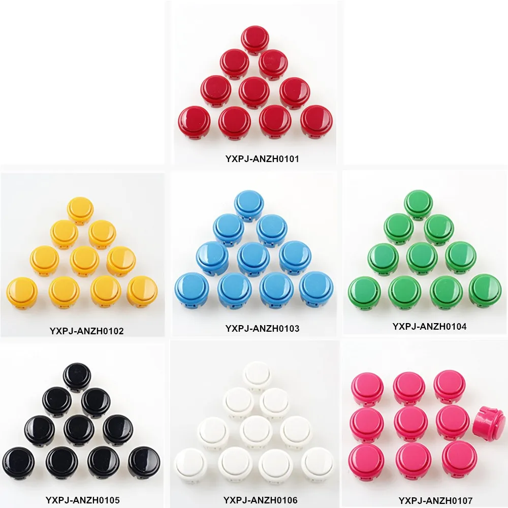 10pcs 30mm Push Button Copy Sanwa OBSF-30 Push Buttons for DIY Arcade Fighting Game Kit Parts Mame Jamma