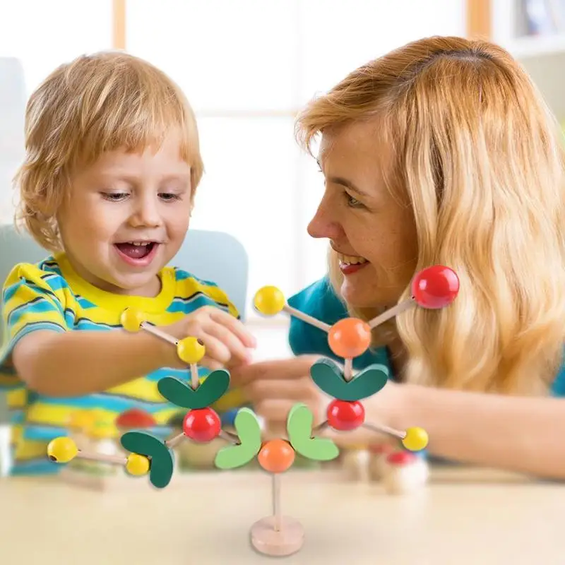 Деревянная головоломка в форме дерева DIY 3D Пазлы для маленьких детей, детские развивающие игрушки для игр на открытом воздухе, игрушки Монтессори