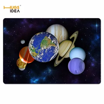 

HUGSIDEA Space Galaxy Print Living Room Floor Indoor House Mat Earth Kitchen Bedroom Bathroom Rug Soft Company Entry Door Carpet