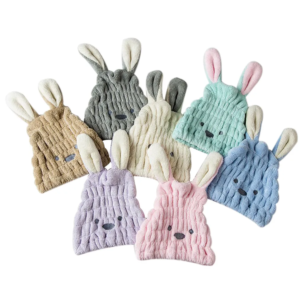 

Cartoon Microfiber Hair Turban Quickly Dry Hair Hat Wrapped Towel Bathing Cap