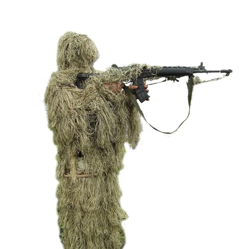 

Daddy Chen Sniper Ghillie Suits CS Outdoor Hunting Cloth Tool Hunting 3D Clothing Jungle Military Train Hunting Ghillie Suit Set