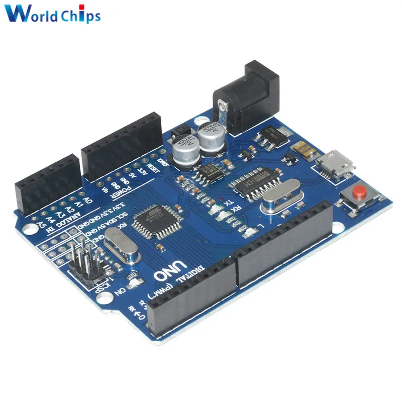 

1pcs/lot UNO R3 CH340 CH340G Board Module MEGA328P UNO R3 ATMEGA328P AU Compatible CH340 Micro USB Cool Version DIY Kit