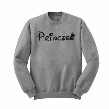 

Winter Harajuku Hoodies PRINCESS Letters Printed Tracksuit For Women's Casual Sweatshirt Hoody S-XXL