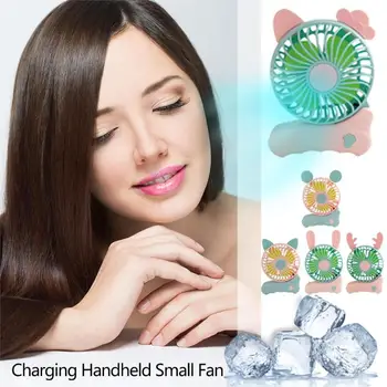 

Cartoon Folding Mini Outdoor Portable Fan Cute Cat/Mouse/Lowrie/Rabbit/Fawn USB Charging Handheld Small Fan for Kids Child Gifts