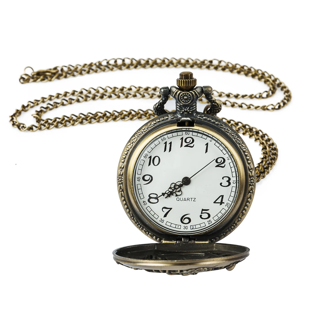 Dragon Pocket Watch Chain Quartz Necklace Watches Open face Clock Watch Mens Birthday Gift 2