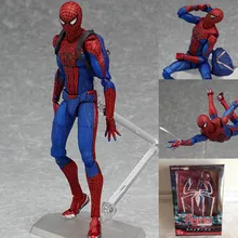 PVC Doll With Movable Spiderman Action Figure Play Jointed Spider Man 150MM Anime Model Toys Superhero Playarts Spider-Man RT066