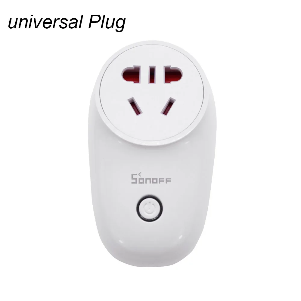 Sonoff Basic Sonoff S26 WiFi Беспроводная умная розетка CN/AU/EU/UK/US вилка умный дом переключатель розетки питания работает с Alexa Google - Цвет: universal Plug