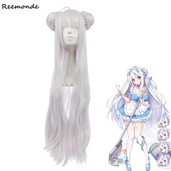 

Game Azur Lane Cygnet Wigs Cosplay Costume St. Laurent Silver Synthetic Hair Wigs Long Women Girls Halloween Party Wigs