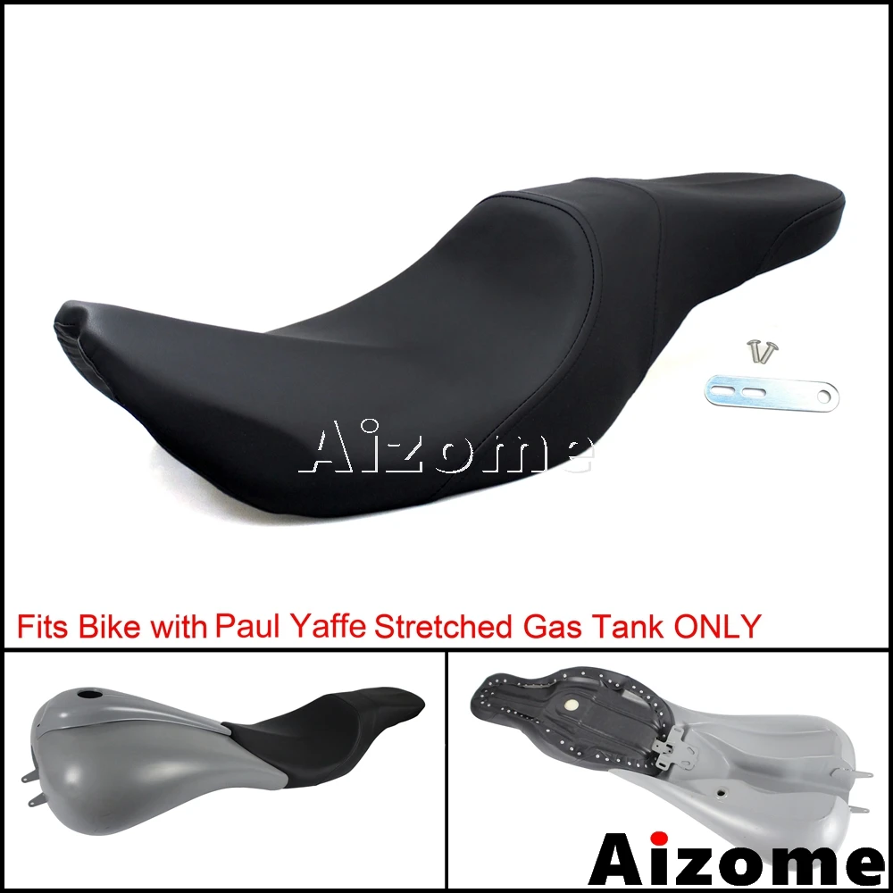 1x 2Up Rear Seat For Harley Touring Road King Street Glide Electra Road Glide 2008-2017 Stretched Passenger Seat Cushion Cover