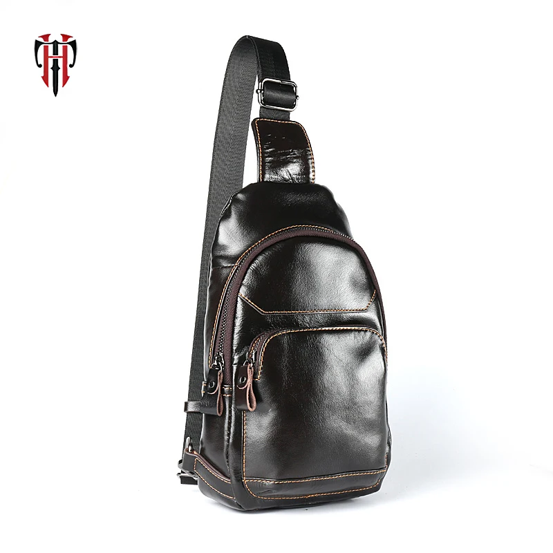 TIANHOO сумка-мессенджер Мужская водонепроницаемая коровья кожа багаж через плечо и сумки на плече на груди уличный модный сотовый телефон карманы