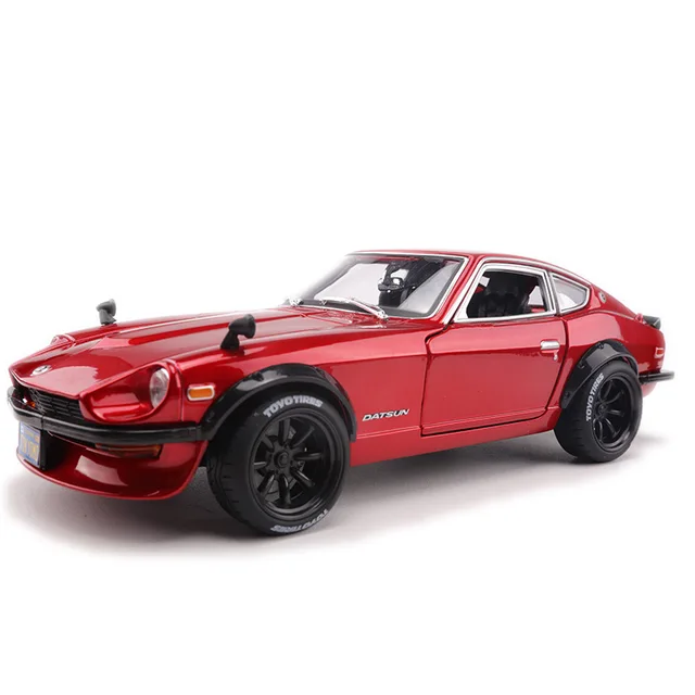 1:18 Scale Diecast Alloy Sports Cars Model For Nissan Datsun 240z With Steering Wheel Control Front Wheel Steering Toy Gift 5