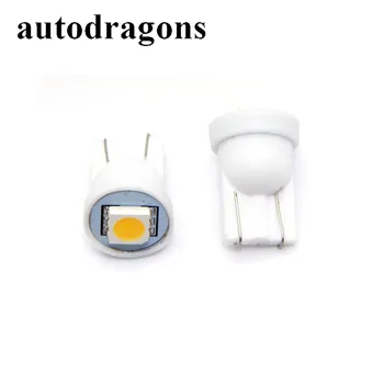 

autodragons Super Brightness 100Pcs 194 W5W 555 LED 6.3V Pinball led Non Ghost Amber For Stern Pinball Game Machine